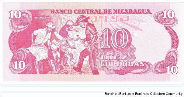 Banknote from Nicaragua year 1979