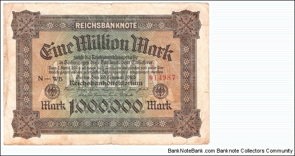 1.000.000 Mark(Weimar Republic 1924) Banknote