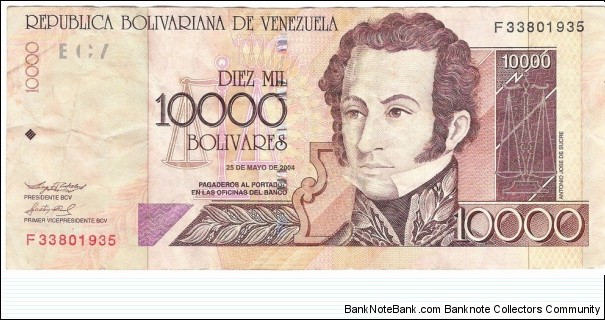 10.000 Bolivares Banknote