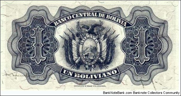 Banknote from Bolivia year 1952