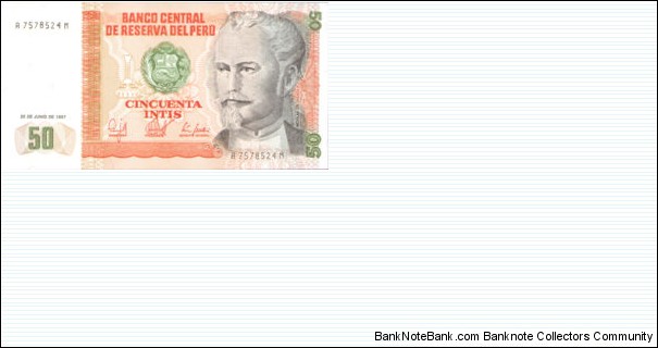 50 Intis Banknote