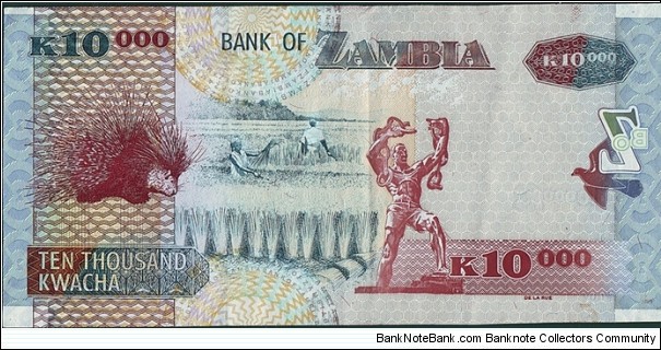 Banknote from Zambia year 2005