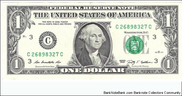 1 Dollar(Philadelphia/
Pennsylvania 2009) Banknote