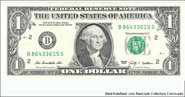 1 Dollar(New York 2009) Banknote