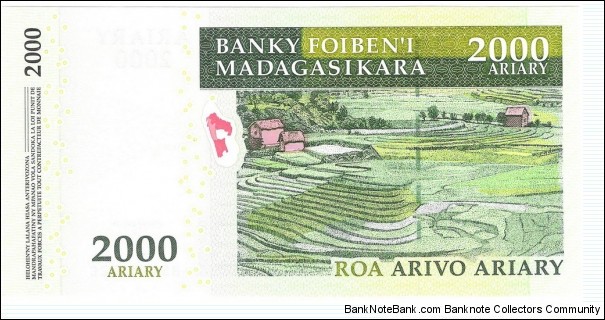 Banknote from Madagascar year 2008