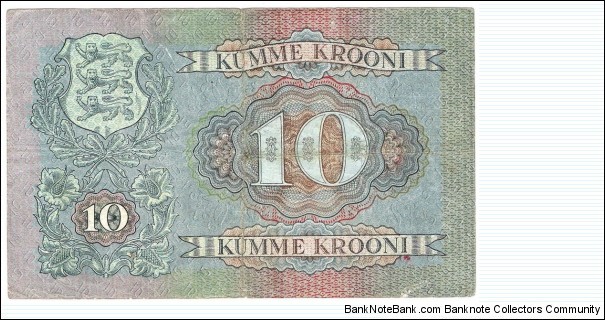 Banknote from Estonia year 1937