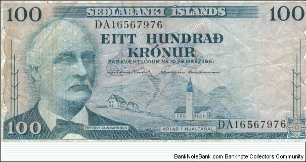 100 Kronur Banknote