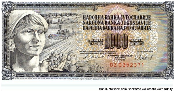 1000 Dinar Banknote