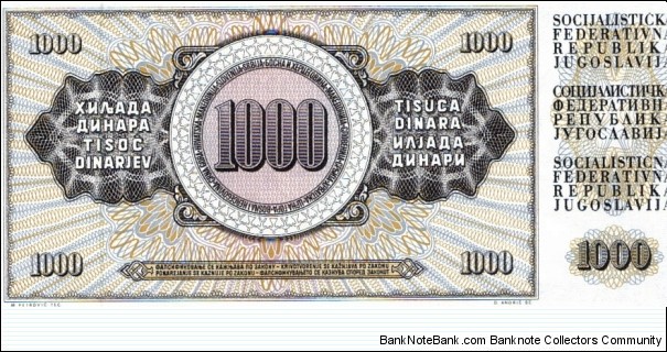 Banknote from Yugoslavia year 1981