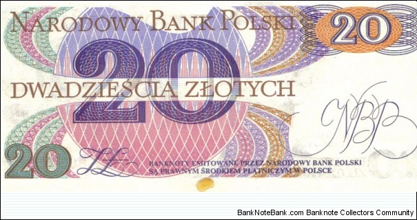 Banknote from Poland year 1982