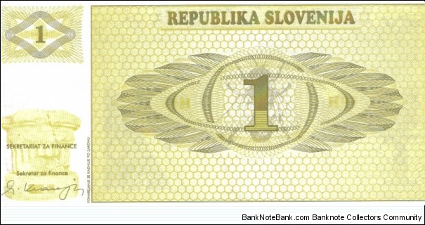 Banknote from Slovenia year 1990