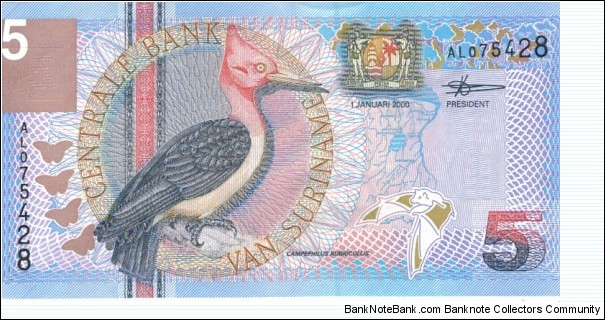 Banknote from Suriname year 2000