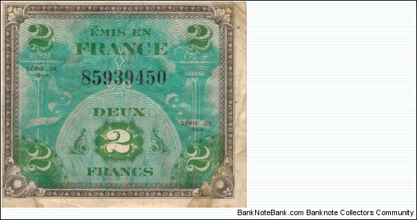 2 Francs - Series DE  Banknote