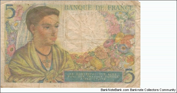 Banknote from France year 1943