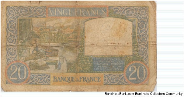 Banknote from France year 1940