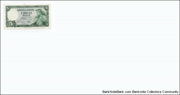 5 PESETAS BANCO DE ESPANA Banknote