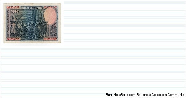 Banknote from Spain year 1928