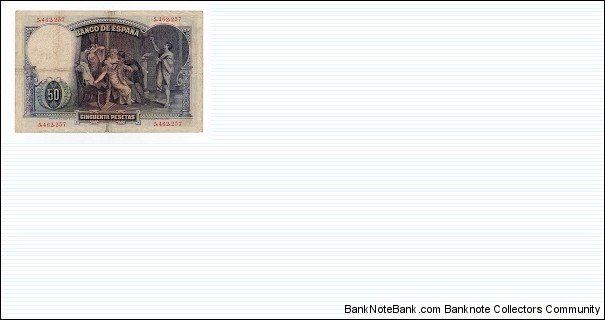 Banknote from Spain year 1931