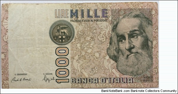 1000 Lire Banknote