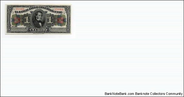 1 Colon El Banco Anglo Costarricense Banknote