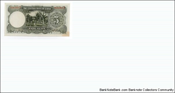 Banknote from China year 1936