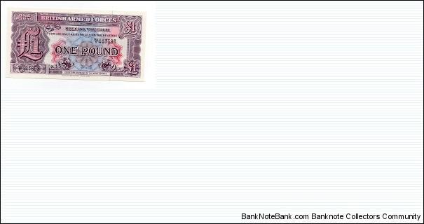 1 Pound British Armed Forces Banknote