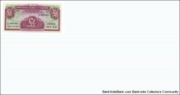 1 Pound British Armed Forces Banknote