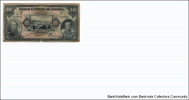 100 Bolivianos Banco Central de Bolivia Banknote