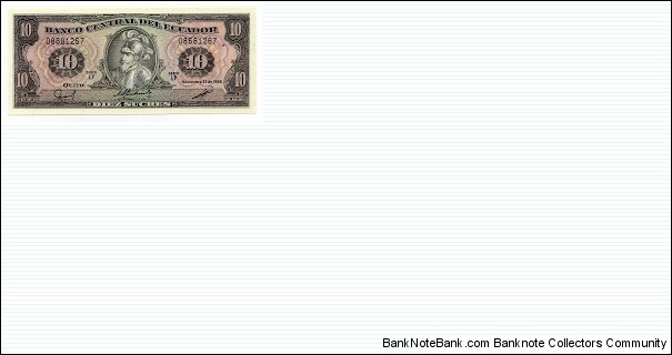 10 Sucres Banco Central del Ecuador Banknote