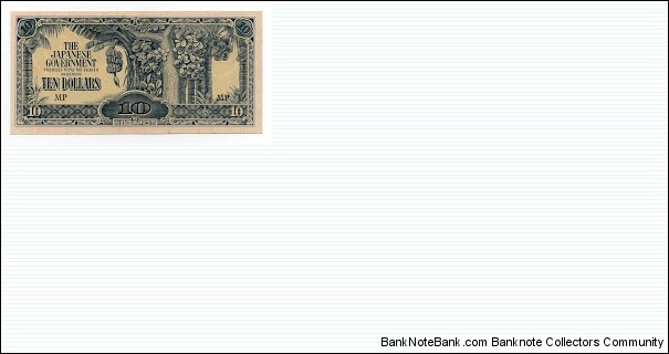 10 Dollars Japanese Invasion of Malaya Banknote