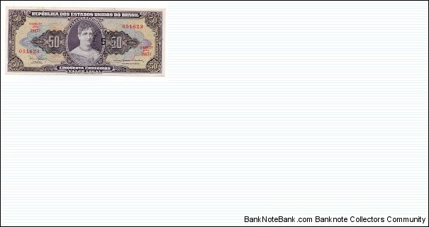 5 Centavos on 50 Cruzeiros Banknote