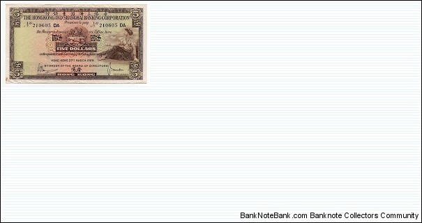5 Dollars The Hongkong and Shanghai Banking Corporation P181c Banknote