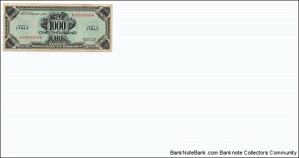 1000 Lire Allied Military Currency PM23 Banknote