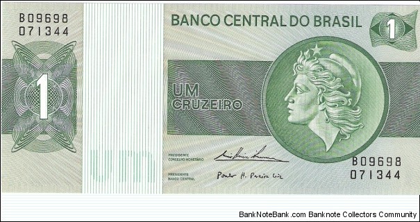 1 cruzeiro; 1972 Banknote