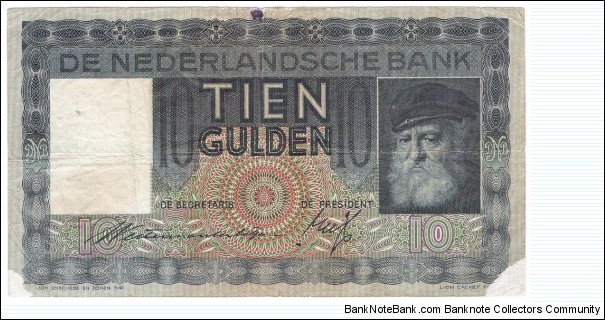 10 Gulden(1939) Banknote