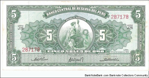 5 Soles(1963) Banknote