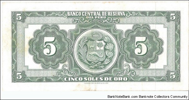 Banknote from Peru year 1963