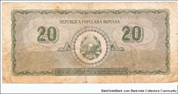 Banknote from Romania year 1950