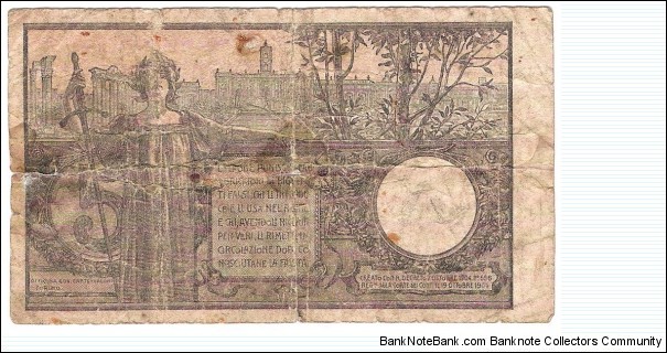 Banknote from Italy year 1914