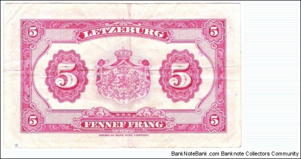 Banknote from Luxembourg year 1944