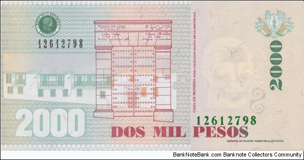 Banknote from Colombia year 2010