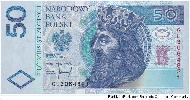 Poland P175a (50 zlotych 25/3-1994) Banknote