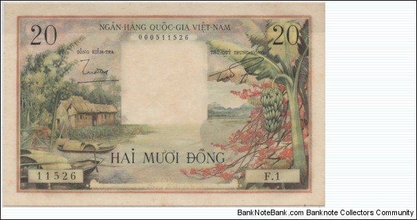 South Vietnam 20 Dong Banknote