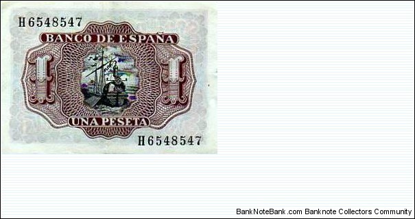 Banknote from Spain year 1953