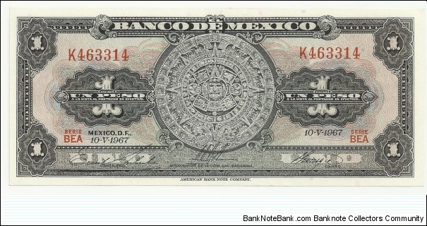 Mexico 1 Peso 1967 Banknote