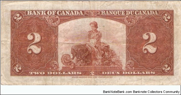 Banknote from Canada year 1937