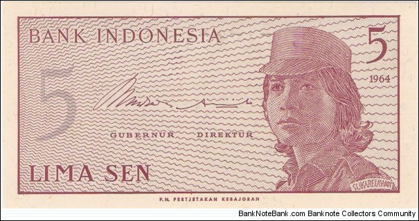 5 Sen Banknote