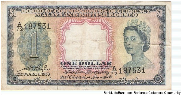 1 Dollar (Malaya and British Borneo) Banknote