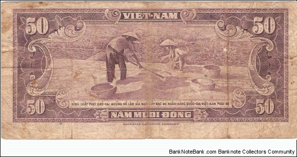 Banknote from Vietnam year 1956