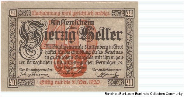 Banknote from Austria year 1920